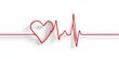 © Nina - The Heartbeat Line Forming a Heart Shape and EKG Pulse on White Background