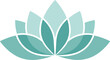 © VisionGrafix - Lotus flower icon serene blue green graphic design