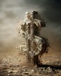 © Maxim - Crushed US Dollar Concept of Financial Crisis, Inflation and Economic Collapse