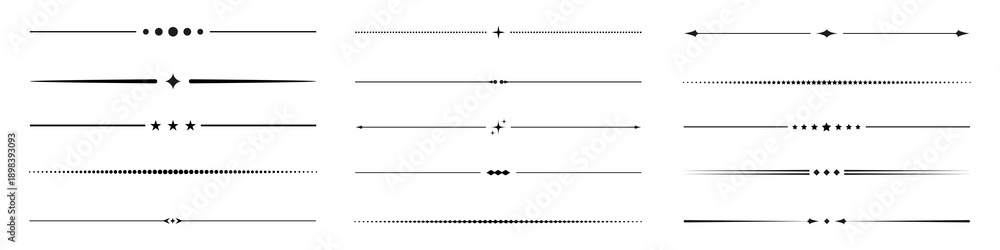 Design Lign Decorative elegant line art dividers, vintage borders, design ...