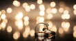 © Rodrigo N - weeding rings with bokeh lights background