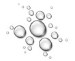 © MOSTSAMIYA - realistic water drops on white background with soft shadows