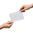 © MdRabiul - Two hands exchanging a blank white piece of paper