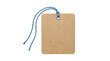 © Vitalo4ok - Blank kraft paper hang tag with metal eyelet and blue string, retail label isolated on transparent background