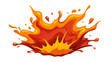 © SSCP DESIGN - A vibrant explosion with fiery orange and yellow flames radiating outward in a dynamic burst isolated on white background, Vector