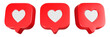 © Rani - love post icon 3d render red bubble