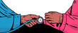 © Mind - Close up illustration of doctor hand holding stethoscope to check health pulse of patient wrist with attentive care and professional medical support service for healing and recovery