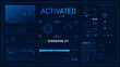© Rabindrabath - Futuristic interface displaying activated status with monitoring graphics