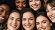 © Graphic world  - A diverse group of smiling women posing together for a joyful photo