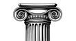 © Matt - Upper portion of a classical Ionic column with capital and fluted shaft