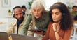 © WesJVR/peopleimages.com - Call center, mentor and team with headset, laptop and advice for lead generation, coworking and talk. Telemarketing, consultant and people with technology for communication, mic and help for sales