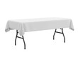 © Poly - White tablecloth on folding table isolated on transparent background