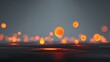 © Matcha_09 - Floating orange spheres with glowing effects on a dark background, creating an ethereal atmosphere of warmth and depth in a digital space