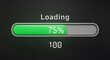 © Black rose - A loading bar with 75 percent completion