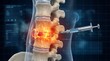 © Bilal - Medical professional administering spinal injection for back pain relief