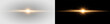 © Victoria - Golden horizontal light flare with glowing energy beam radiant sparkle and abstract cosmic shine vector illustration on transparent background