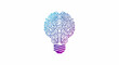 © chiko Nahas - Innovative AI Brain Circuit Lightbulb Icon Merging Technology and Intelligence for Creative Solutions and Smart Thinking, Symbolizing Digital Innovation and Cognitive Progress
