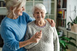 © pikselstock - Elderly woman with her caregiver in a nursing home