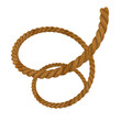© Graphic123 - Rustic thick nautical rope coiled over a dark brown textured abstract  design element
