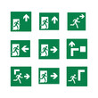 © Devi - Emergency Exit Sign Icons Collage