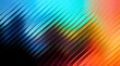 © Rahman - Grainy vibrant abstract background with diagonal gradient stripes in blue, orange, and yellow tones creating a dynamic and colorful visual effect for creative design projects