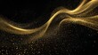 © pippadigs - Elegant Gold Dust Wave on Black Background