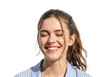 © Pure Pro Stock - Young woman laughing with eyes closed isolated on transparent background