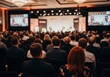 © Shihab - A large audience is seated in a conference room with screens on the wall