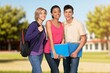 © BillionPhotos.com - Group of happy college students at university building background