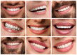 © New Africa - Smiling men and women, collage of closeup photos