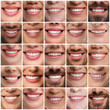 © New Africa - Smiling men and women, collage of closeup photos