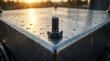 © Masa - Industrial metal bolt on steel structure with sunset flare