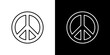 © Tifany - Vector graphic illustration of the universal peace symbol on a black and white background