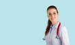 © BillionPhotos.com - Happy young female doctor in uniform with stethoscope