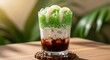 © r - Refreshing and Delicious Es Cendol Dessert Drink with Palm Sugar