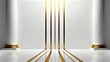 © Trio - Ultra minimal abstract background fiscal stability concept, white background, bold elegant gold lines