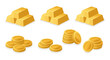 © Rohim - Collection of Gold Bars and Coins in Vector Illustration