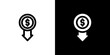 © Redemption_art - Price Down icon concept with flat Black White Background. Vector illustration.