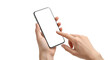 © sergiokat - Woman Hands Touching Smartphone Screen Black Background