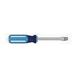 © Paul - Vector illustration blue handled flathead screwdriver horizontal position