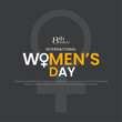 © anchal - International Women’s Day Poster with Feminist Symbol and Typography Women’s Day March 8 design, vector illustration.