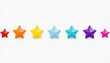 © William - A row of colorful stars on a white background, symbolizing ratings and reviews.