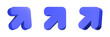 © Rani - right arrow icon 3d render blue color