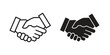 © iconic - Shake hands icon for mobile concept and web apps, editable stroke