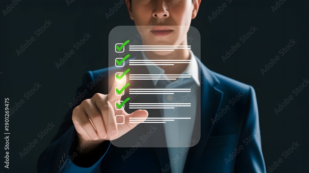 Foto de Stock Check list concept. Business goal. Audit report ...