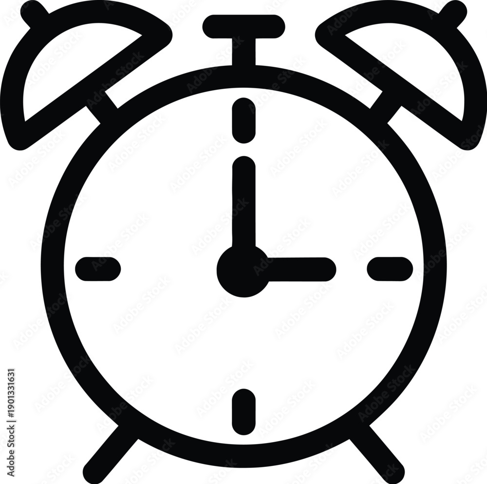 Clock icon vector set for UI design, digital time and timer symbols for ...