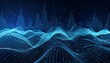 © Reginald - abstract line waves digital waves business graph waves and technology graph abstract blue technology background with a cyber network grid and connected particles digital connectivity ai