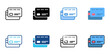 © Gravisio - Credit Card Support icons set multiple style collection. Editable stroke