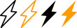 © ochikosan - 雷・電気のアイコン（エネルギー・パワー・稲妻マーク） Lightning Bolt Electric Power Icon