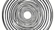 © Sugionase - Abstract black and white optical illusion with concentric circles creating a hypnotic tunnel effect.